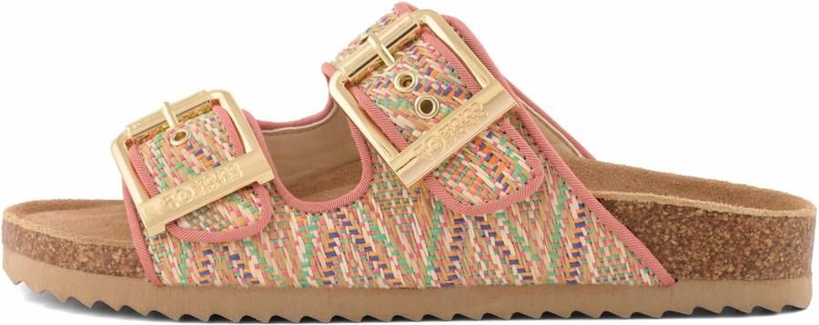 Colors of California Slippers Sandal Multicolor Raffia Fashion Wear Vrouwen