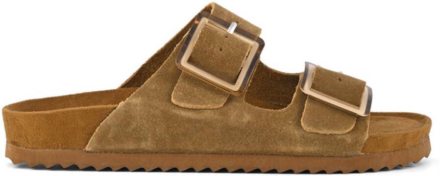 Colors of California Sandalen Cow suede bio with two buckles