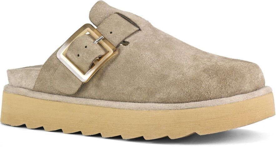 Colors of California Muiltjes beige Suède Dames