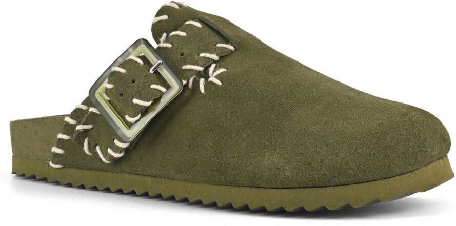 Colors of California Muiltjes khaki Suede Dames