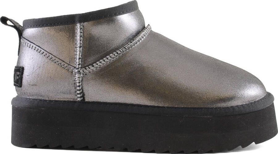 Colors of California Platform Boots Suede Laarzen Zwart Metallic
