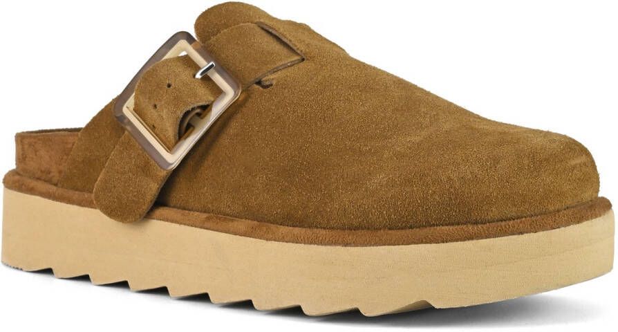 Colors of California Platform Sabot In Leather
