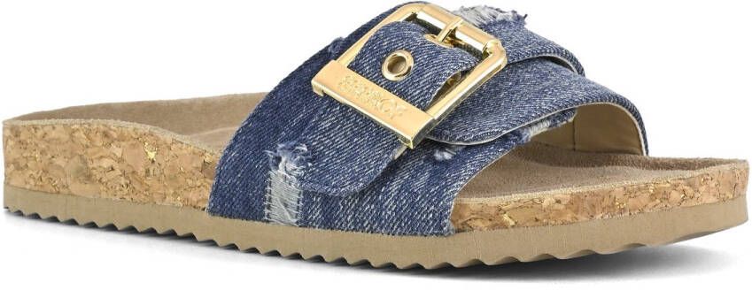 Colors of California Sandalen blauw Denim Dames