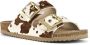 Colors of California Sandalen koe patroon Leer Dames - Thumbnail 2