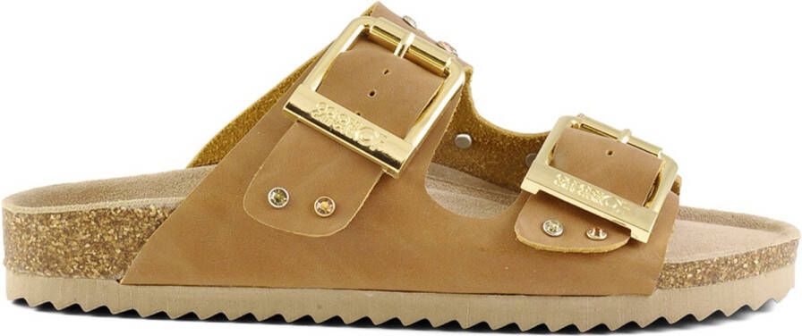 Colors of California Two Buckle Sandal Nubuck Strass