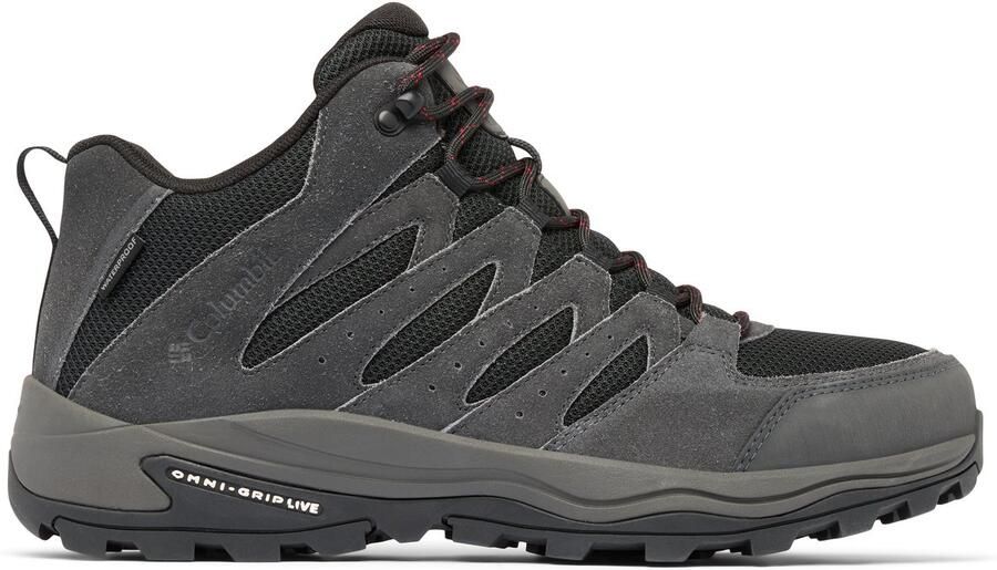 Columbia REDMOND™ IV MID WATERPROOF Heren Wandelschoenen Black Mountain Red