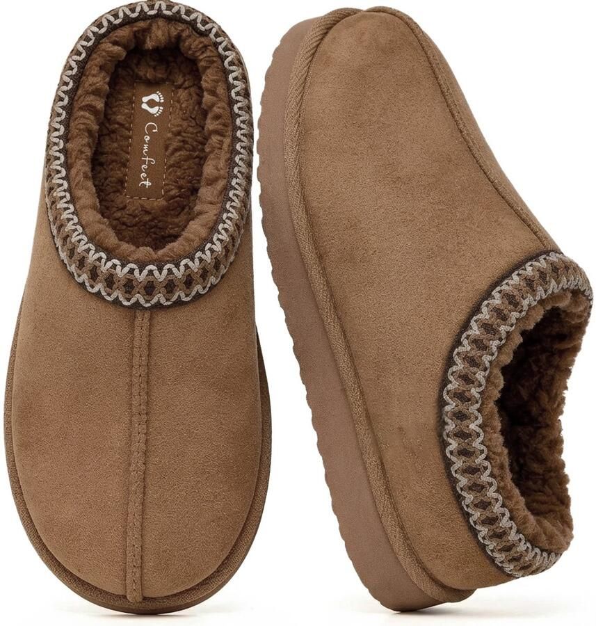 Comfeet Pantoffels Dames Sloffen Chestnut Anti-slip