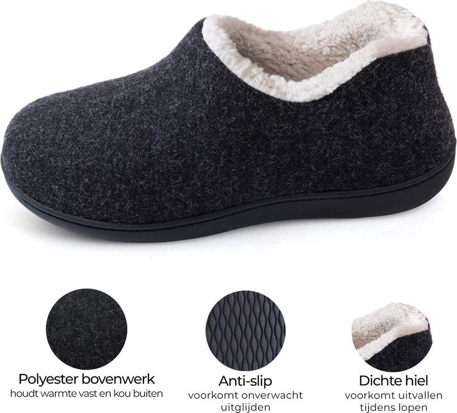 Comfeet Pantoffels Dames Sloffen Zwart Anti-slip - Foto 7
