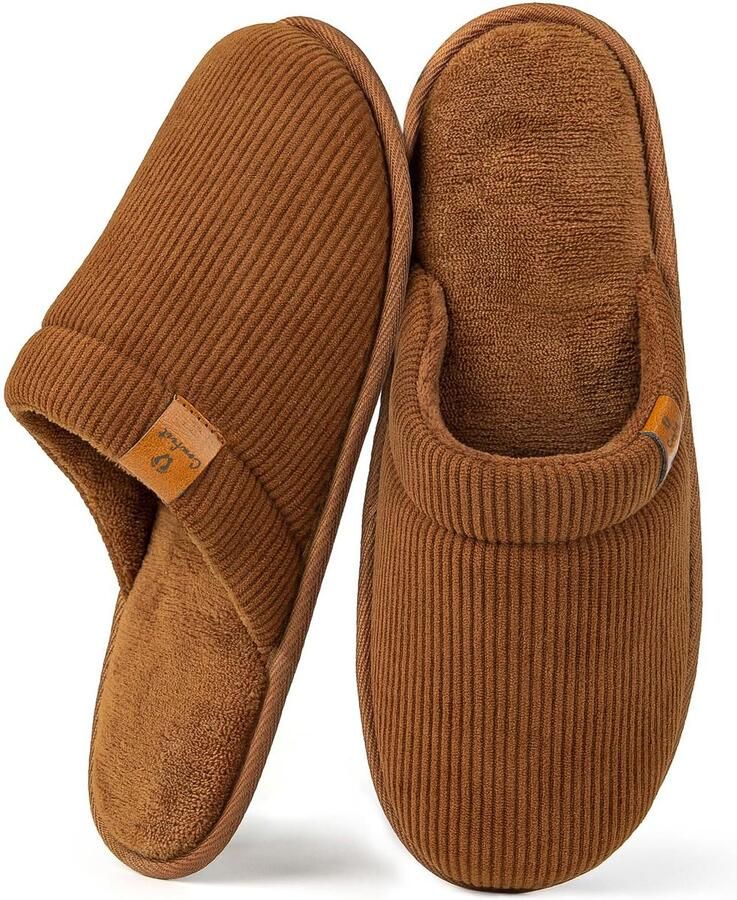 Comfeet Pantoffels Heren Sloffen Chestnut Corduroy Anti-slip - Foto 1