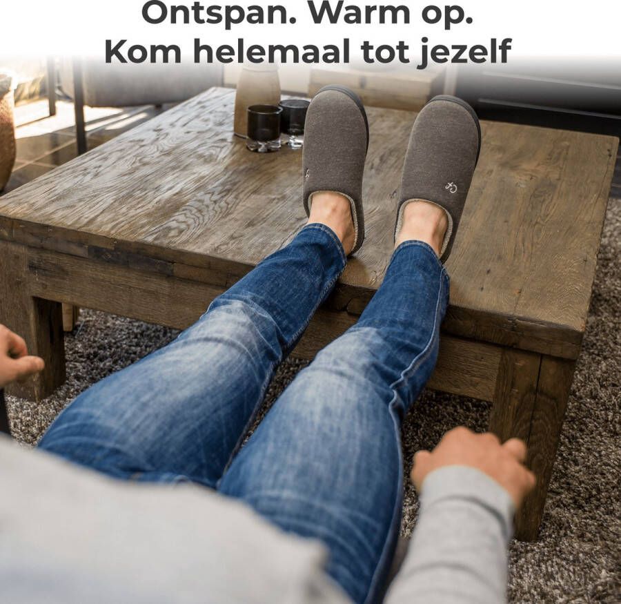 Comfeet Pantoffels Heren Sloffen Grijs Anti-slip - Foto 7