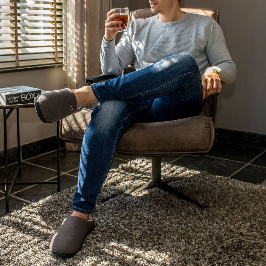 Comfeet Pantoffels Heren Sloffen Grijs Anti-slip - Foto 2