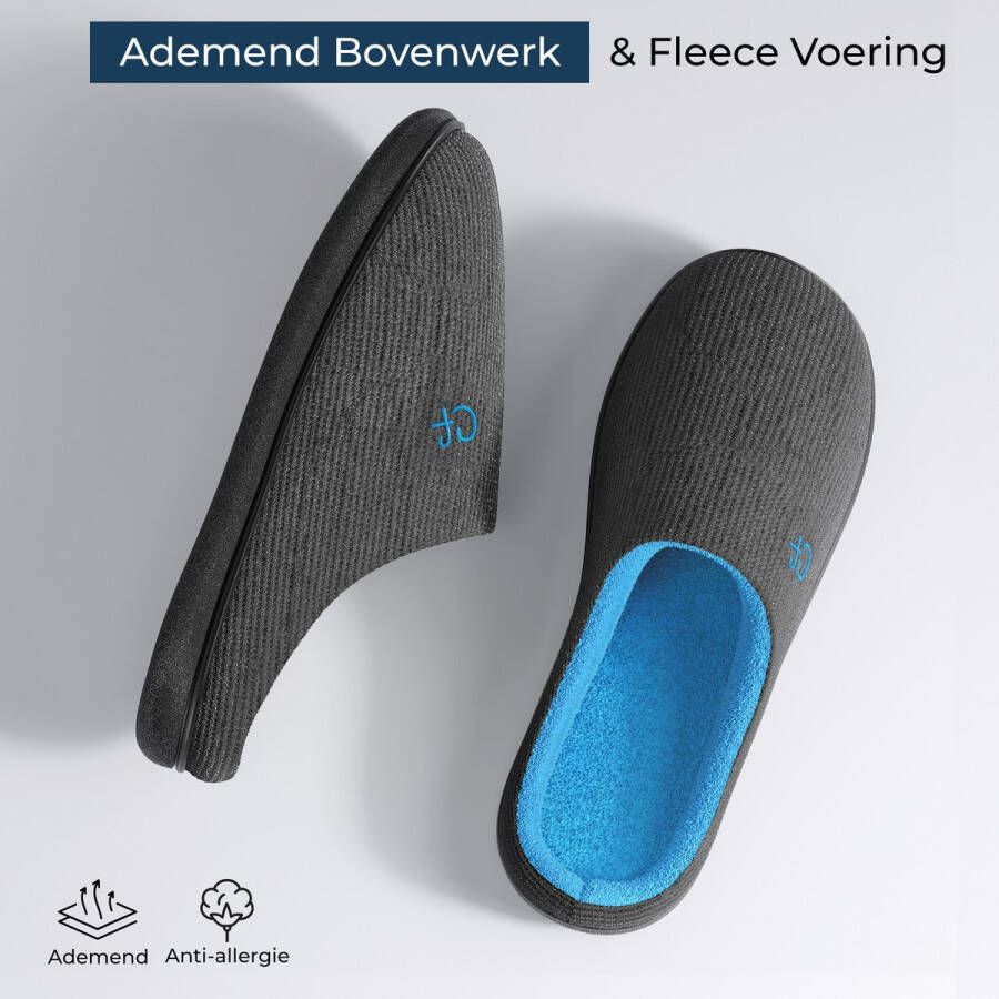 Comfeet Pantoffels Heren Sloffen Grijs Anti-slip - Foto 2
