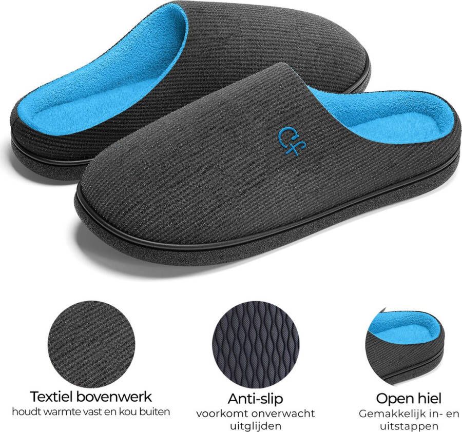Comfeet Pantoffels Heren Sloffen Grijs Anti-slip - Foto 10