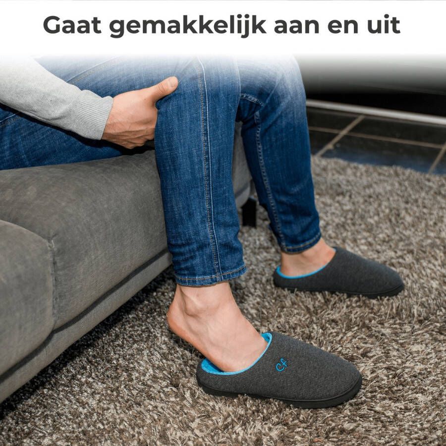 Comfeet Pantoffels Heren Sloffen Grijs Anti-slip - Foto 3