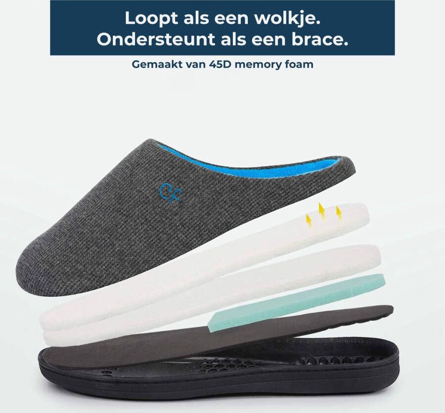 Comfeet Pantoffels Heren Sloffen Grijs Anti-slip - Foto 11