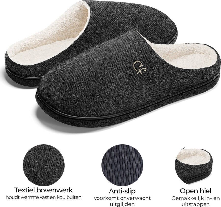 Comfeet Pantoffels Heren Sloffen Zwart Anti-slip - Foto 10