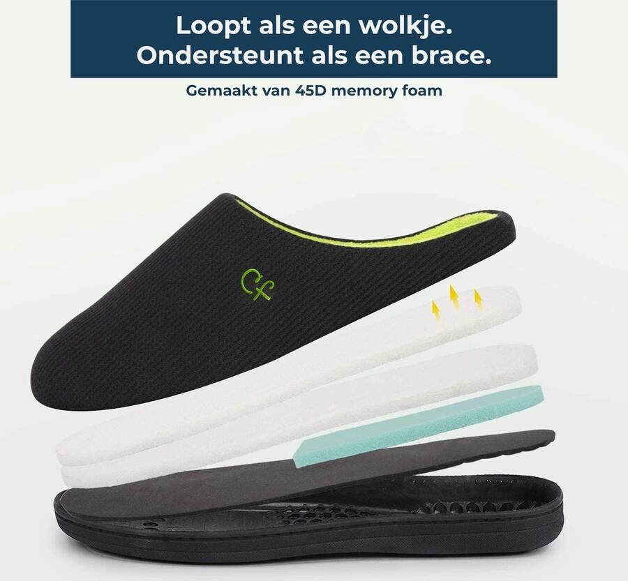 Comfeet Pantoffels Heren Sloffen Zwart Anti-slip - Foto 12