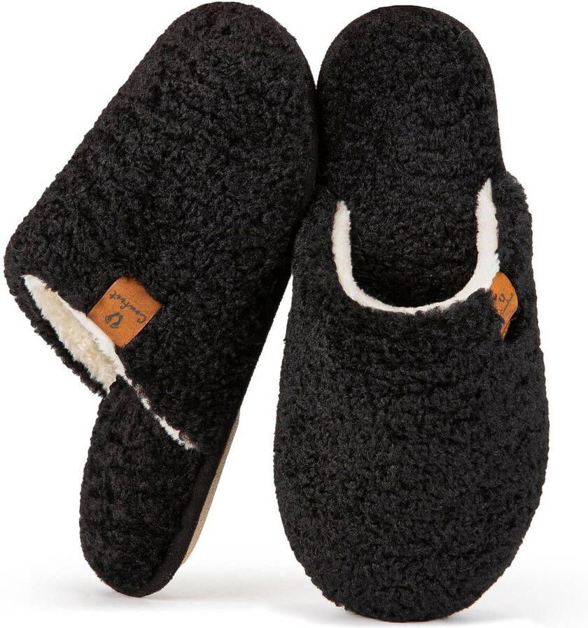 Comfeet Pantoffels Dames Sloffen Zwart Anti-slip