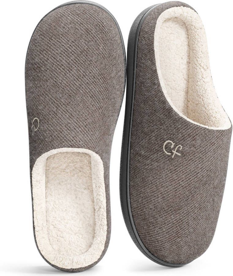 Comfeet Pantoffels Heren Sloffen Grijs Anti-slip