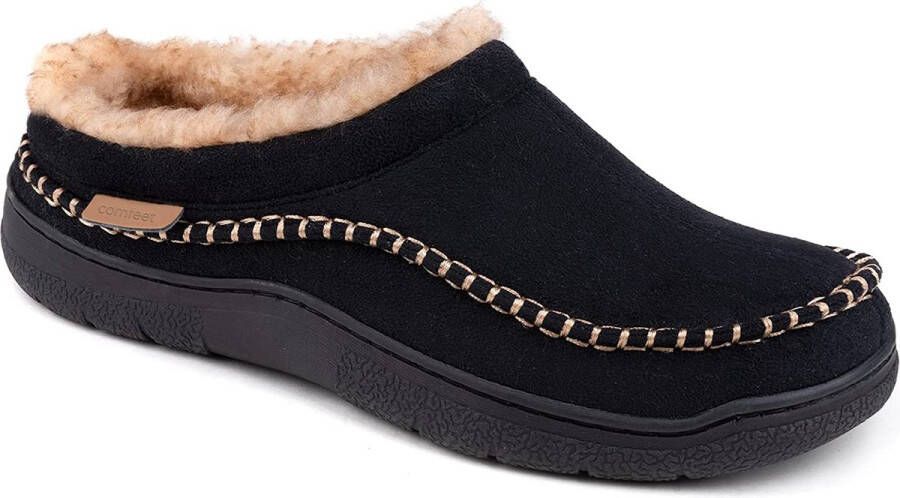 Comfeet Pantoffels Heren Sloffen Mocassins Zwart Anti-slip