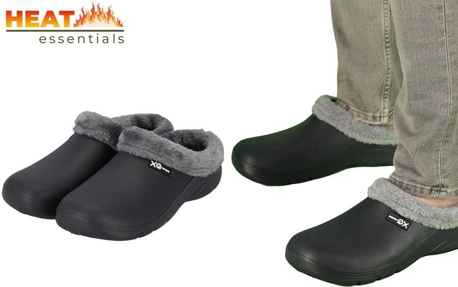 Comfort Essentials Klompen Heren Tuinklompen Heren Gevoerd Navy Clogs Tuinschoenen