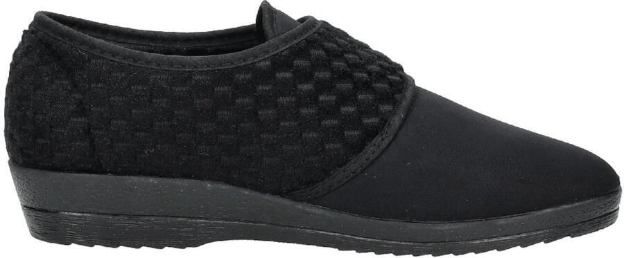 Comfort Plus Dames pantoffels met stretch Pantoffels Dicht Zwart