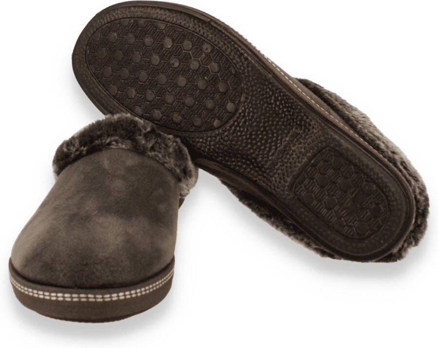 Comfort Plus Dames Pantoffel Grijs Grau