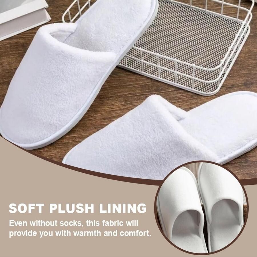 Comfortabele Wegwerp Slippers voor Gasten Ade d en Extra Dikke SPA Slippers voor Thuisgebruik Unisex Design