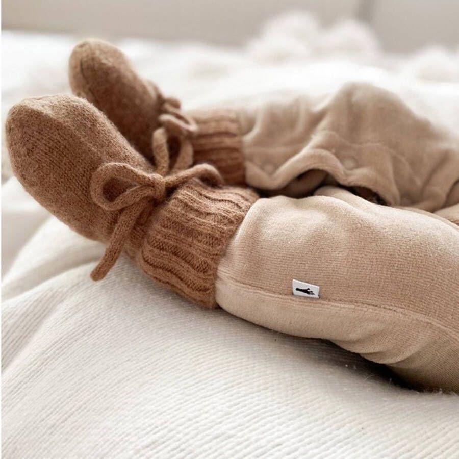 ComfyKid Babyslofjes Babyboots Marino wol één paar Bruin