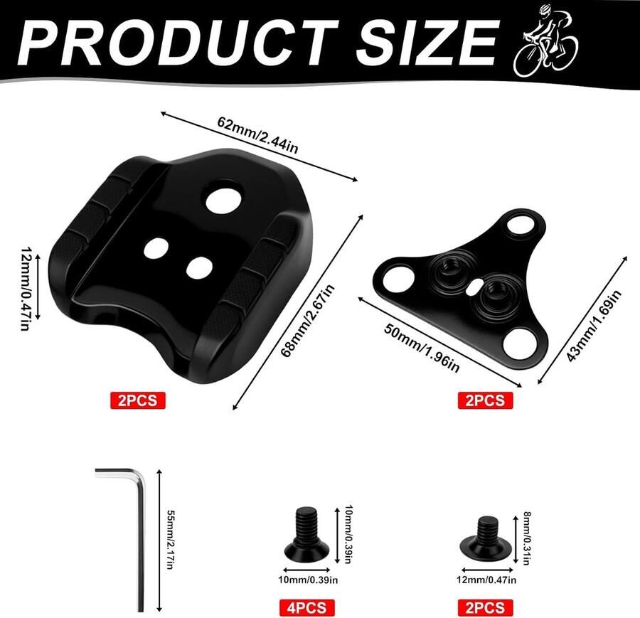 Compatibele SPD Plate Adapter voor Fietsschoenen SM-SH41 3-Hole Platen voor Racefietsen en MTB Pedalen Ideaal voor Verbeterde Grip en Prestaties