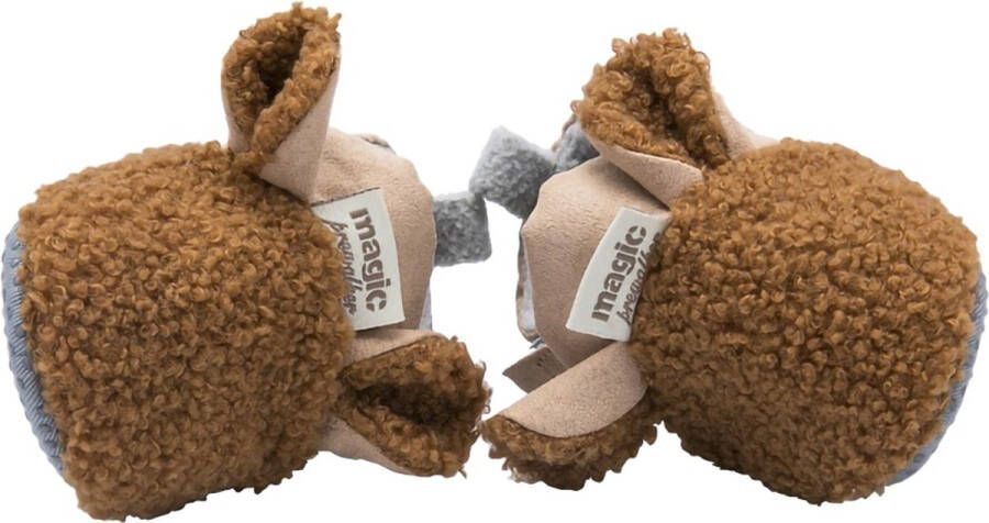 Completebabyuitzet Babyslofjes Antislip – Fleece voering Completebabyuizet Slofjes voor je baby dreumes voor en – 6-12 Maanden (12cm) – Blauw Grijs Rendier