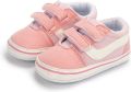 Completebabyuitzet Baby schoentjes babysneakers van klittenband met veter Donkerroze - Donkerroze