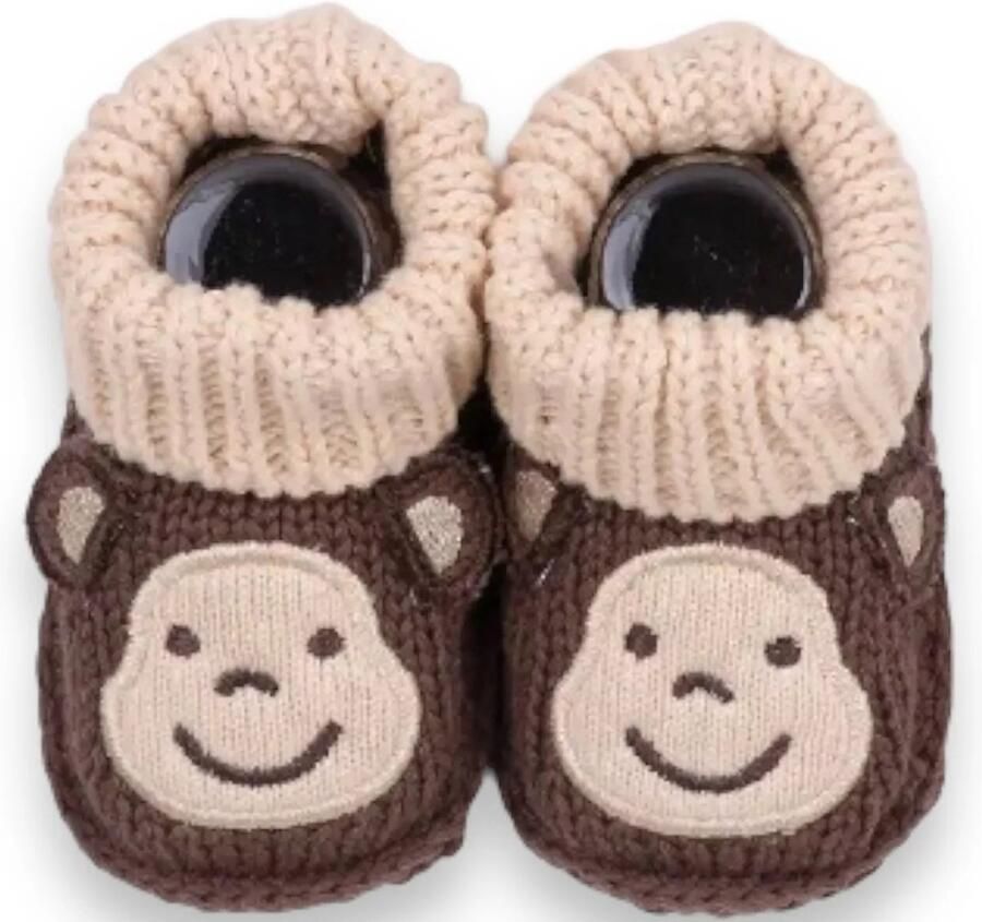 Completebabyuitzet Babyslofjes newborn en 100% katoen Bruin