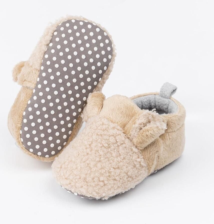 Completebabyuitzet Steppies Babyslofjes met Antislip Beige