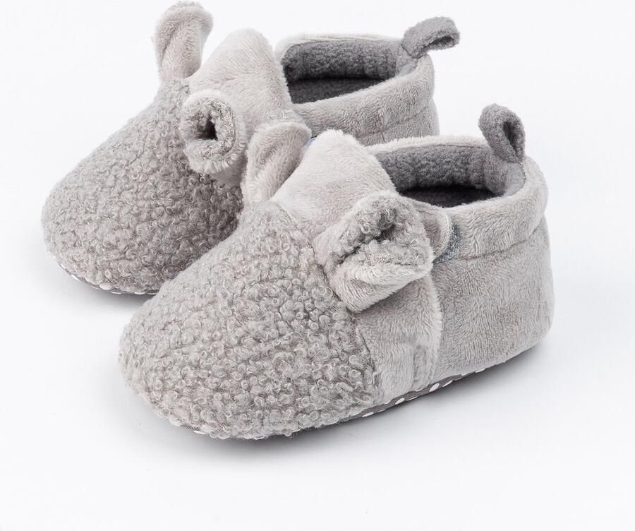 Completebabyuitzet Steppies Babyslofjes met Antislip Grijs