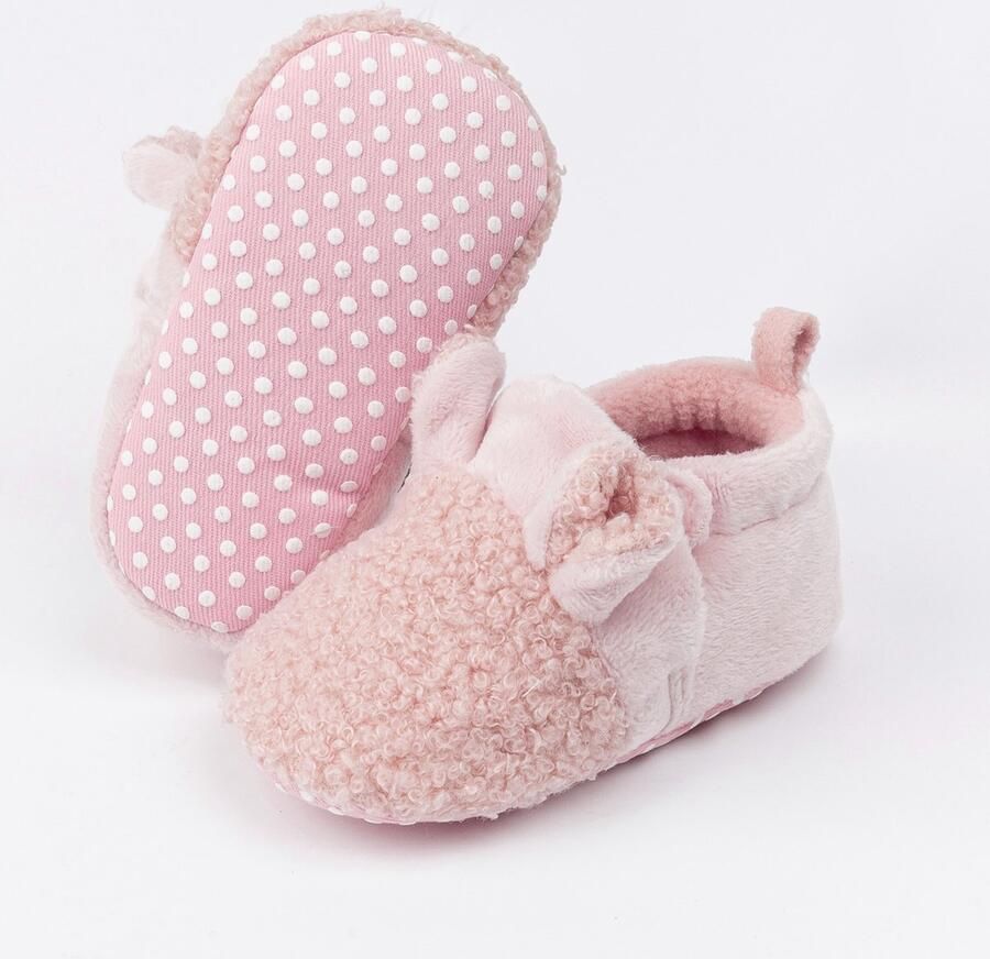 Completebabyuitzet Steppies Babyslofjes met Antislip Roze