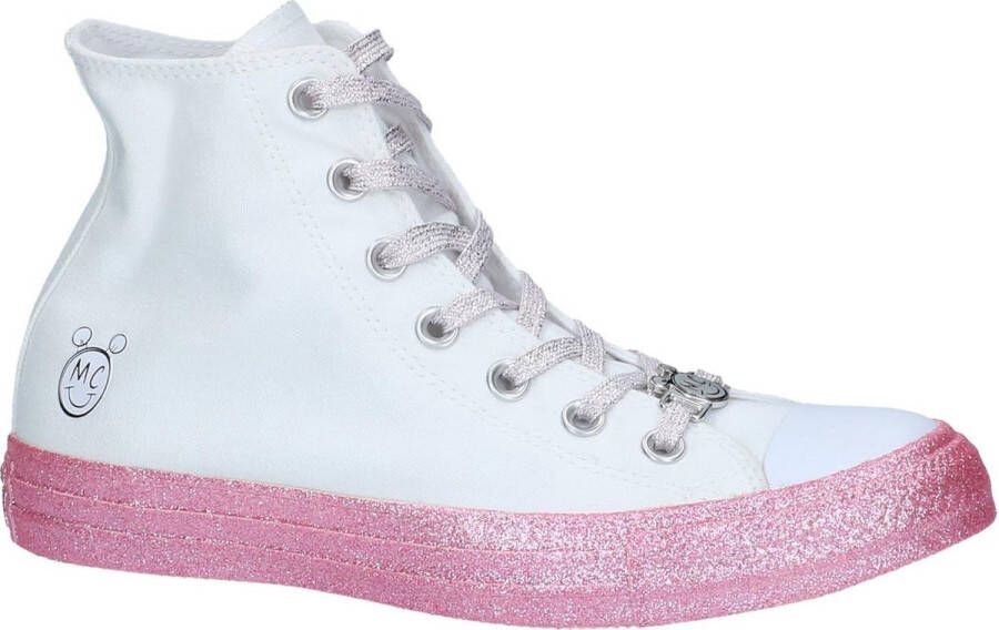 Converse As Hi Miley Sneaker hoog sportief Dames Wit White Pink Dogwood Black