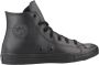 Converse chuck taylor all star lether sneakers zwart kinderen - Thumbnail 1