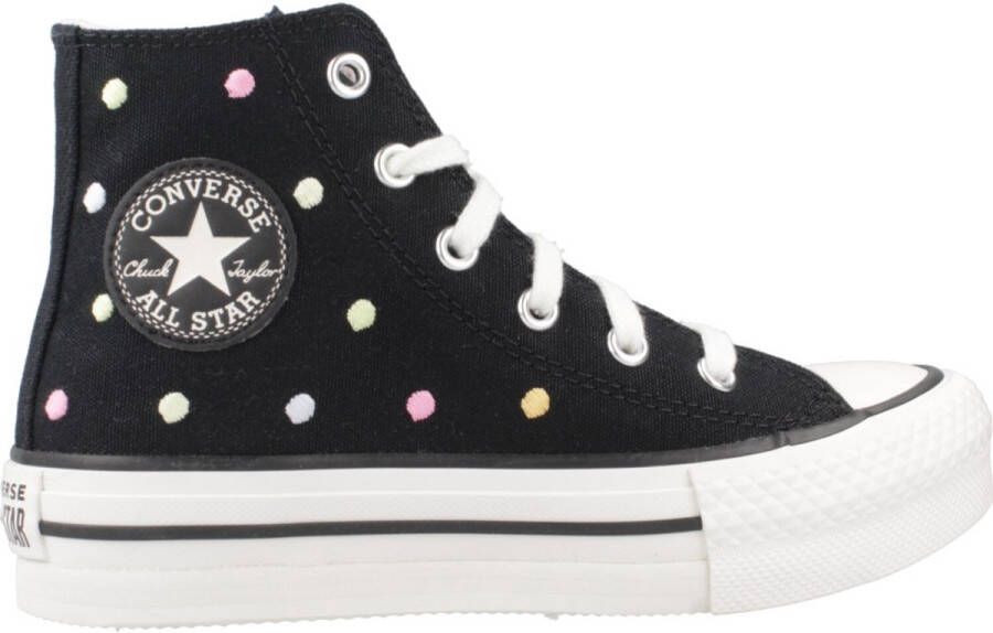 Converse CHUCK TAYLOR ALL STAR LIFT EMBROIDERED POLKA DOTS PLATFORM Zwart