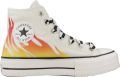 Converse Chuck Taylor All Star Taylor Dames lift egret enamel red black - Beige
