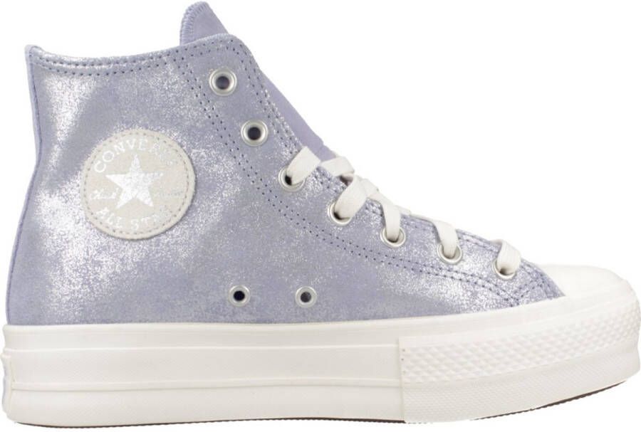 Converse Chuck Taylor All Star Lift Platform Suede Shimmer Hi Violet