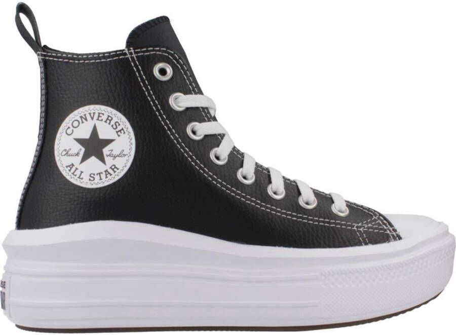 Converse Chuck Taylor All Star Move Platform Leather Fashion sneakers Schoenen black black white maat: 37 beschikbare maaten:37 39 38.5 40