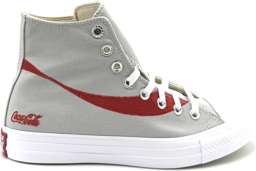 Converse Hoge Sneakers Baskets Chuck 70 Hi blanc avec détails rouges Racing