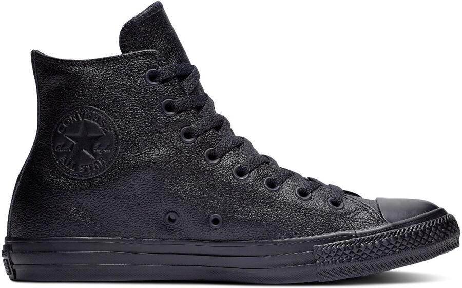 Converse Chuck Taylor All Star Leather Sneaker hoog gekleed Zwart;Zwarte Black Monochrome