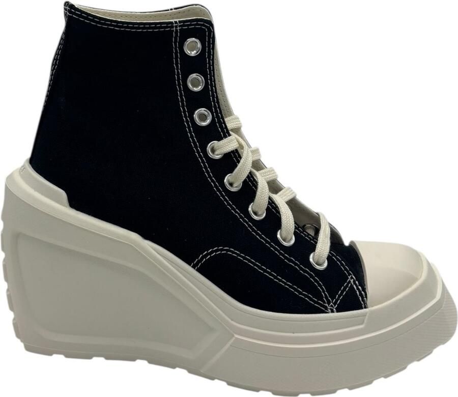 Converse Chuck 70 DE LUXE Wedge Hoog Vrouwen Zwart Wit