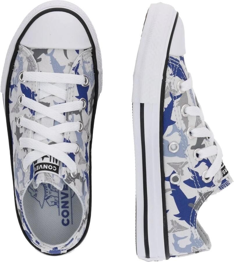 Converse Chuck Taylor All Star 666890C Sneakers Jongens Haaienprint (Shark Bite) Canvas Wit Blauw (Photon Dust)
