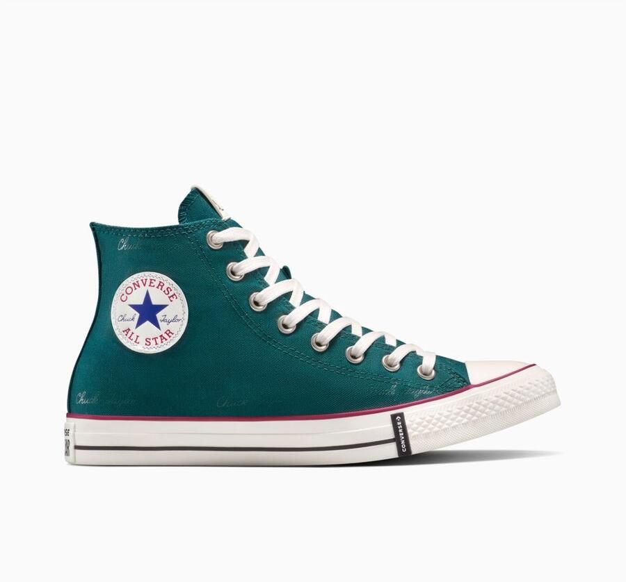 Converse Chuck Taylor All Star Hi Sneakers Darkly Jaded Egret Garnet Groenblauw Wit Rood Chuck Taylor All Star Lifestyle Unisex