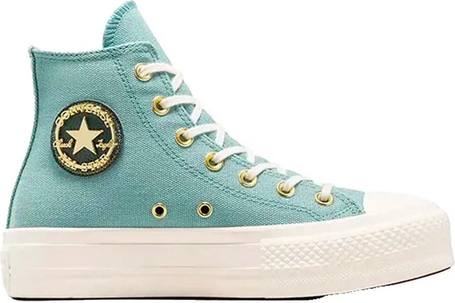 Converse Chuck Taylor All Star Lift Platform Gold Schoenen Blauw Kinderen
