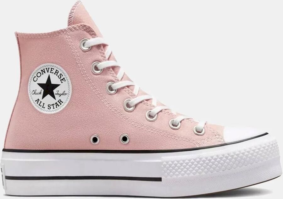 Converse Chuck Taylor All Star Lift Platform Licht Roze Wit Sneakers Dames