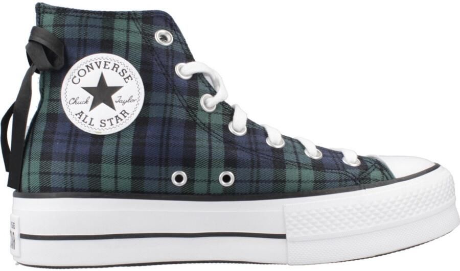 Converse CHUCK TAYLOR ALL STAR LIFT PLATFORM PLAID Groen
